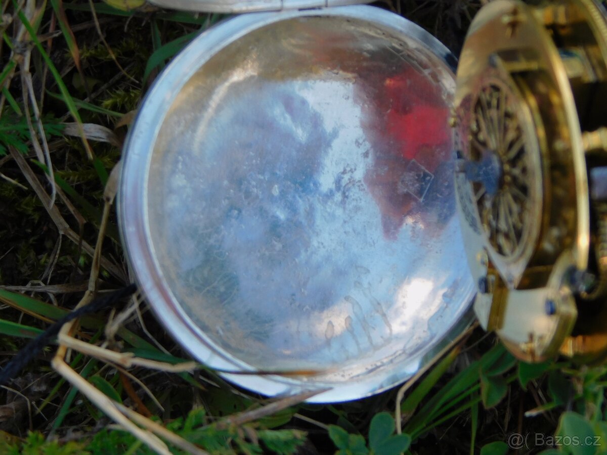 Celostříbrné anglické kapesní hodinky Špindlovky - 11