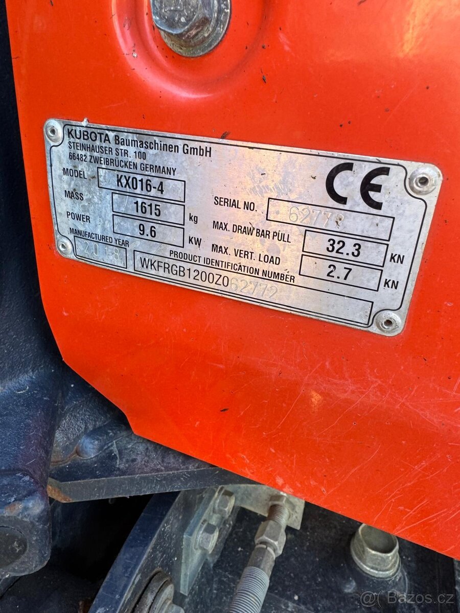 Prodám minibagr Kubota KX 16 - 11