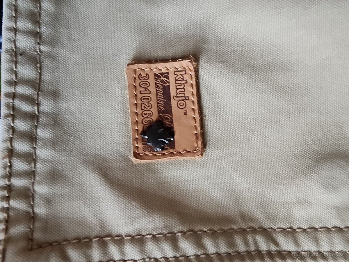 KHUJO jarní/podzimní kabátek trenčkot s páskem s logy - 11