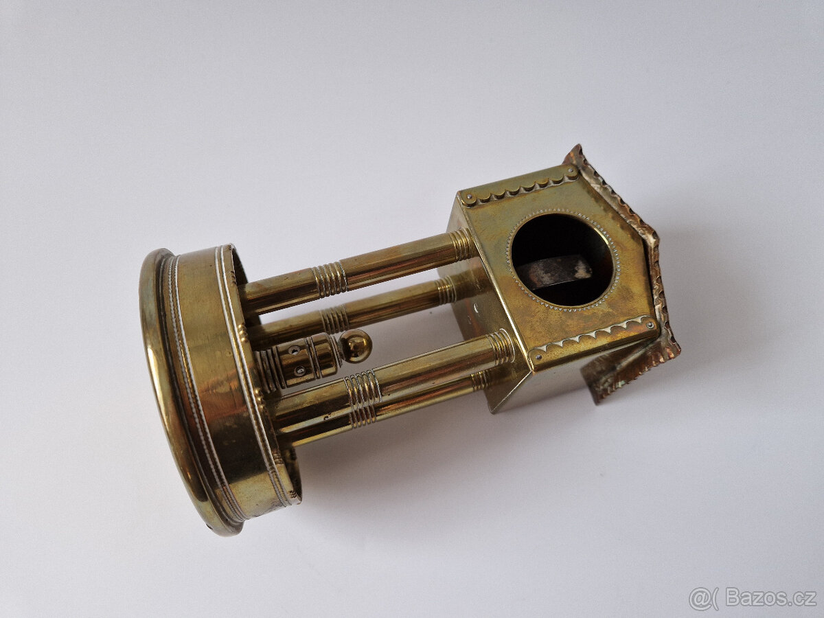 Starožitný stojánek na kapesní hodinky zákopové umění 1915 - 11