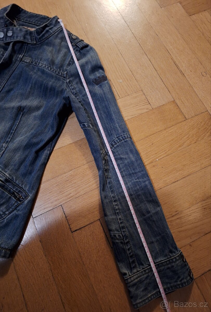 Bunda džínová sleva 50 % bunda Kenvelo vel. M - 11