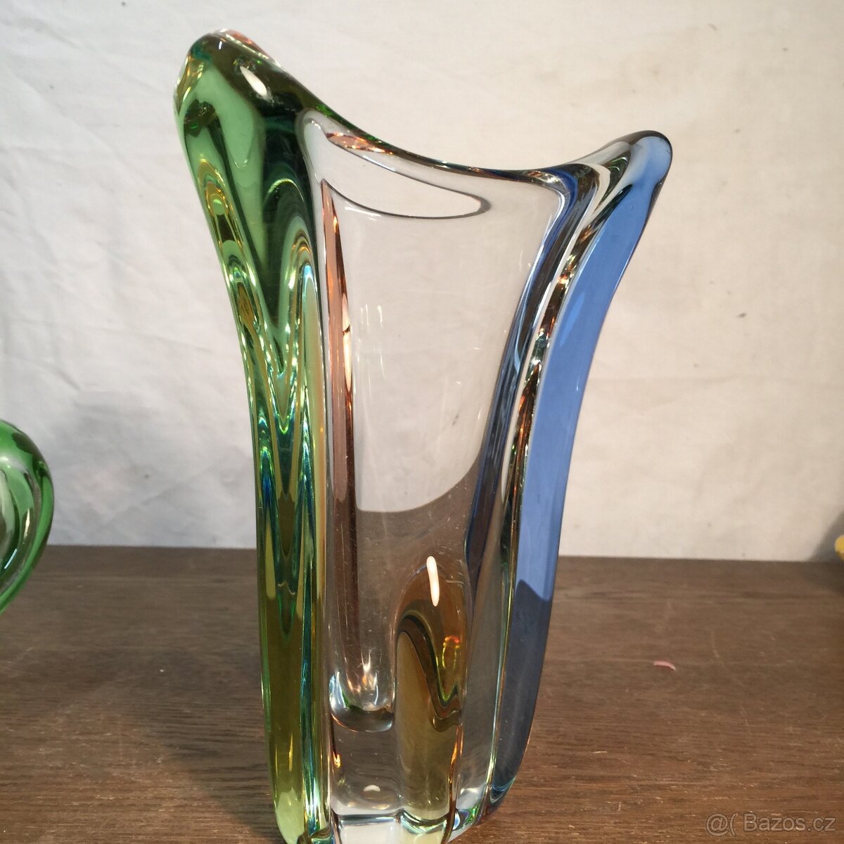 Hutní sklo váza a miska krásné barvy. Rhapsody Zemek - 11