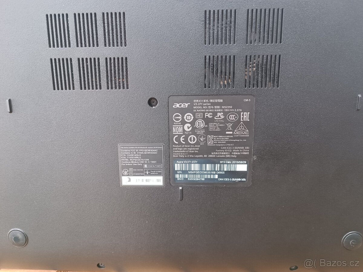 Acer V3 - 371, i3-5005U, 8GB RAM, 120GB SSD disk - 11