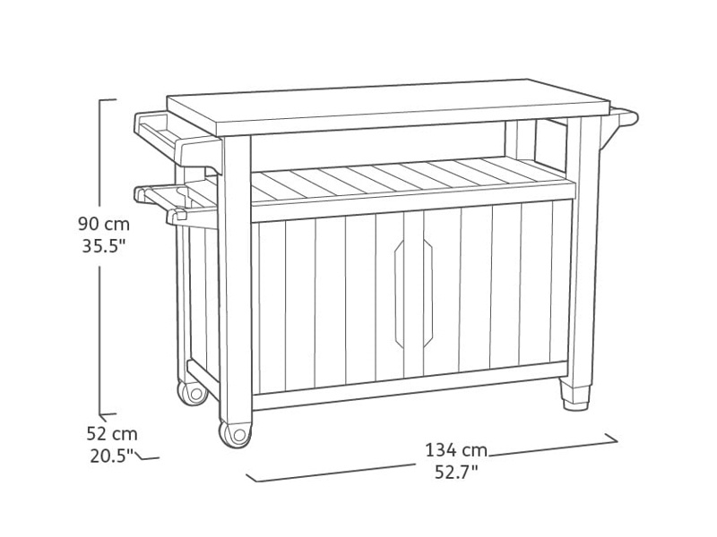 Multifunkční zahradní stolek KETER UNITY XL 207L - 11