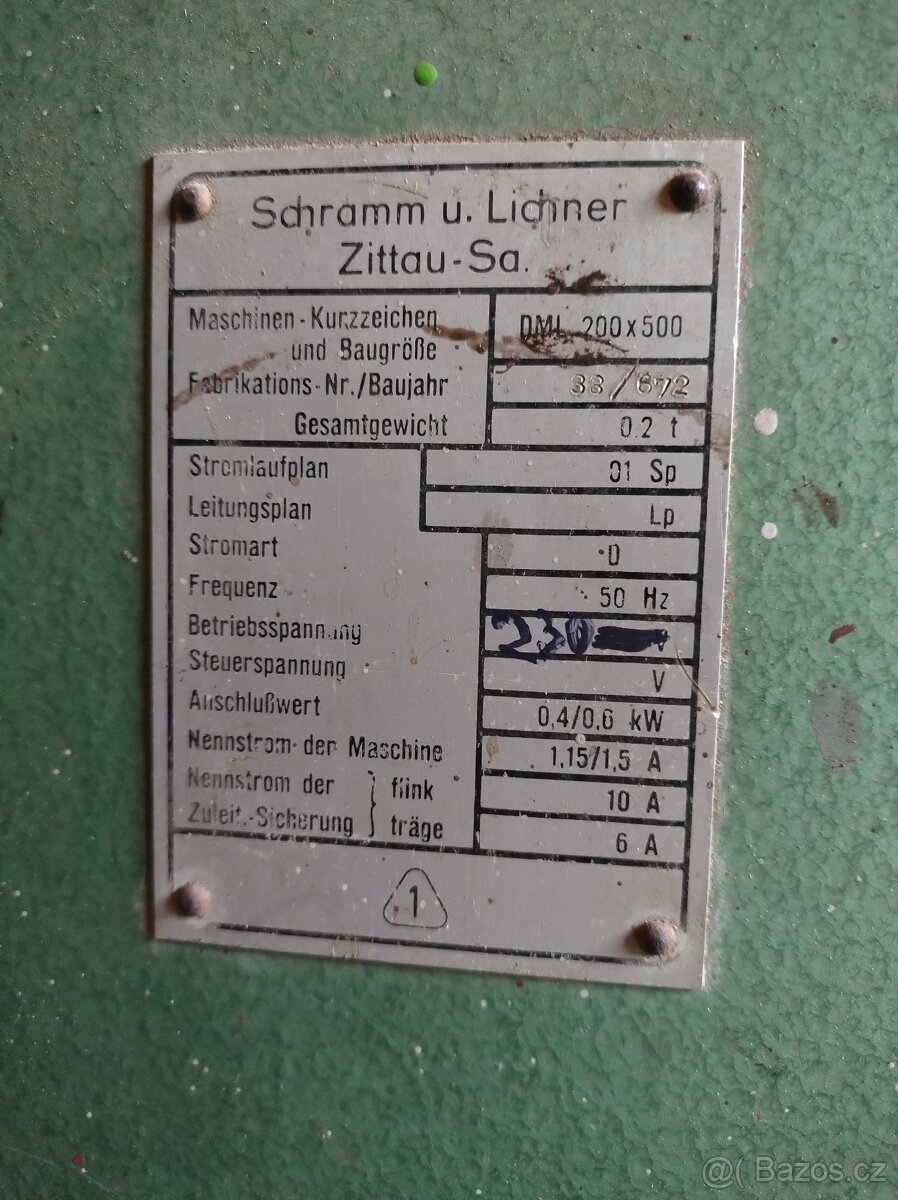 Soustruh Schramm & Lichner, stolovy soustruh - 11