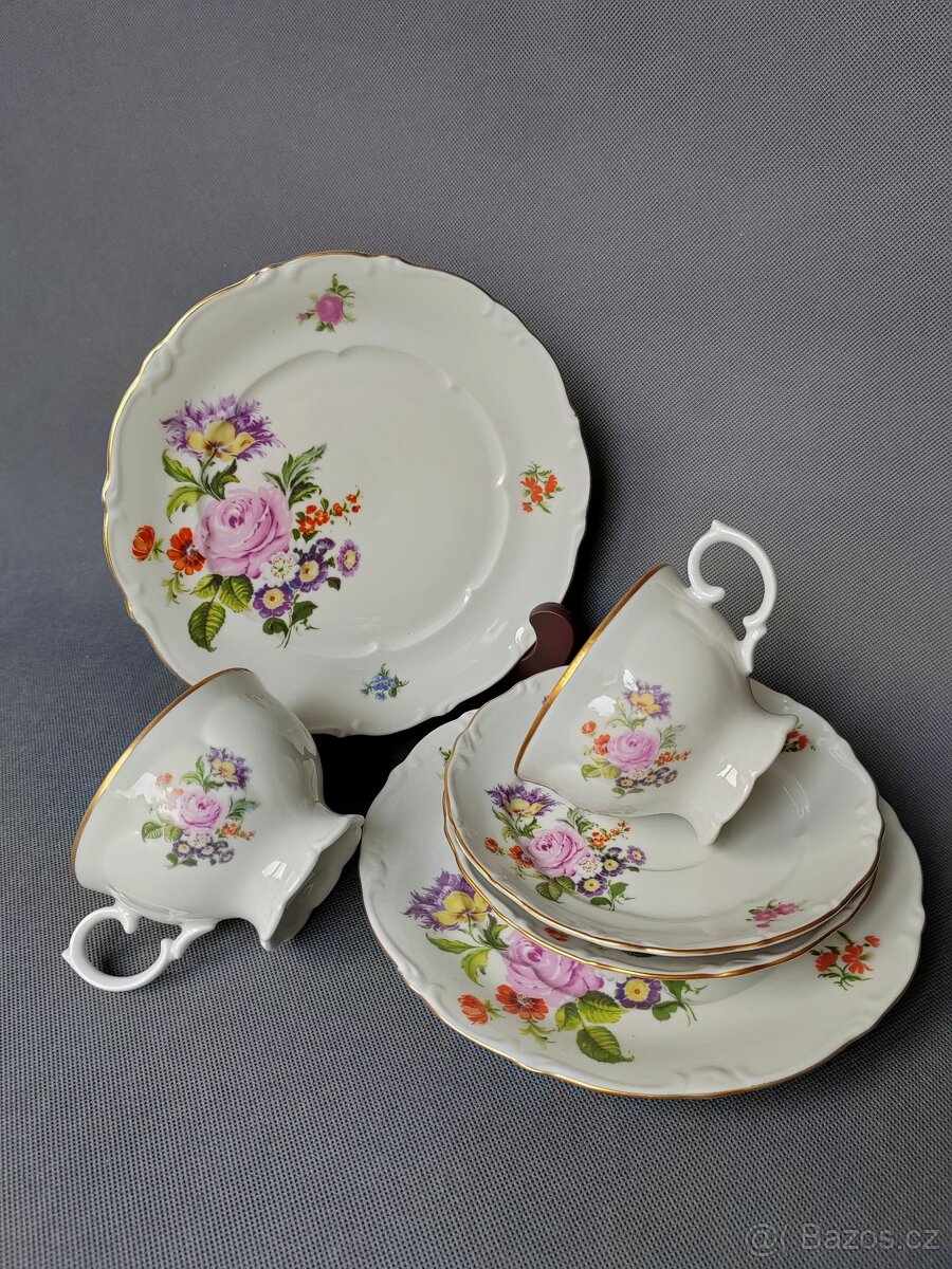 Nádherná porcelánová snídaňova sada od Lichte Porzellan - 11