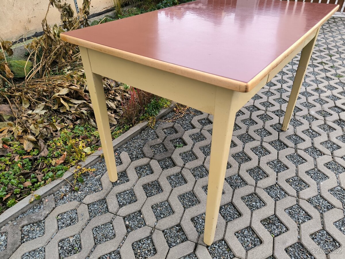 Retro kuchyňský stůl s umakartem - 50. léta - 11