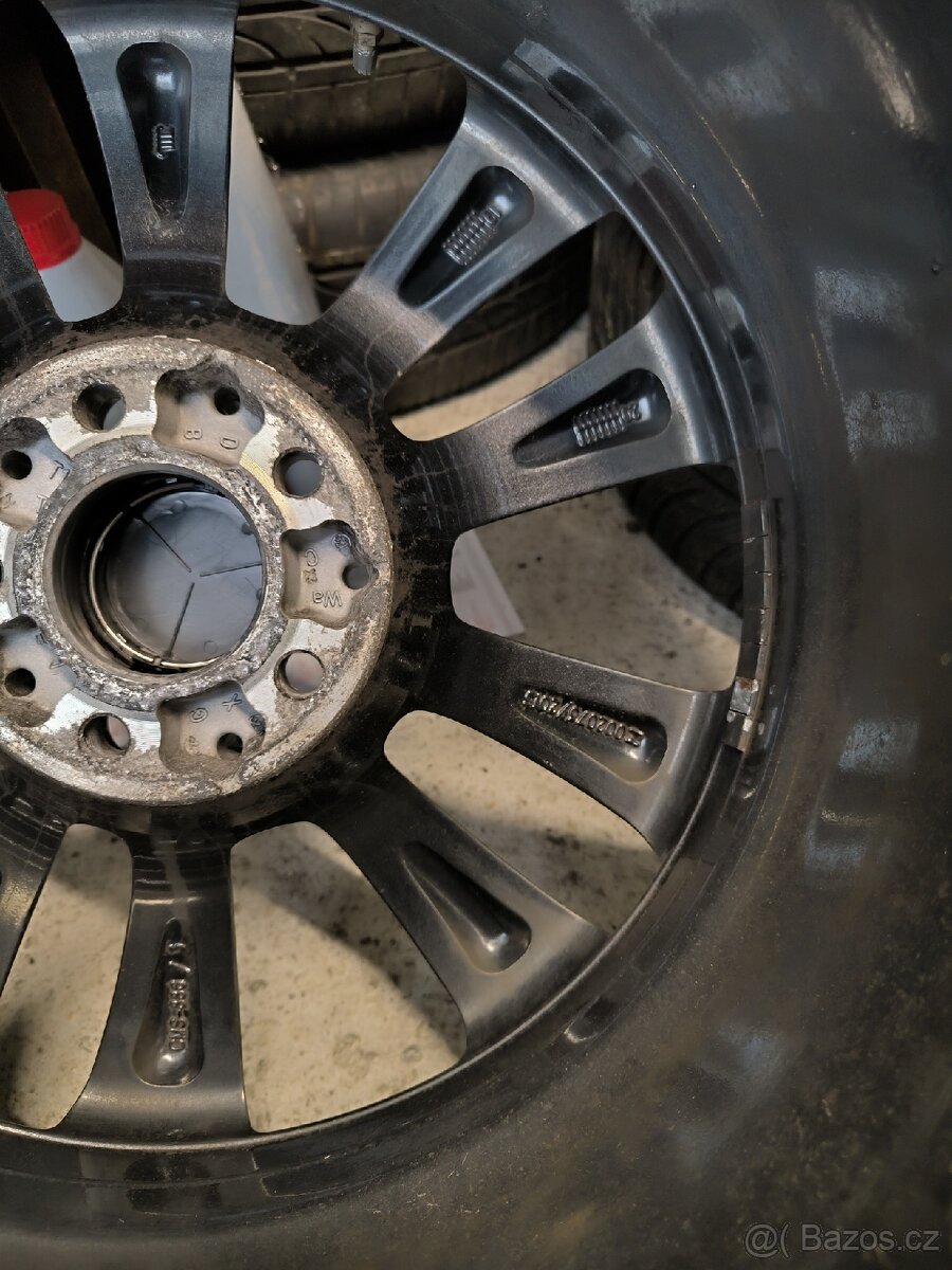 ALU kola Mercedes E 5x112 r18 Originál,zim.pneu+TPMS - 11