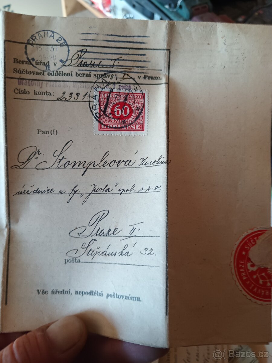3 díl☺️mix různých dokumentů pohlednic a známek - 11