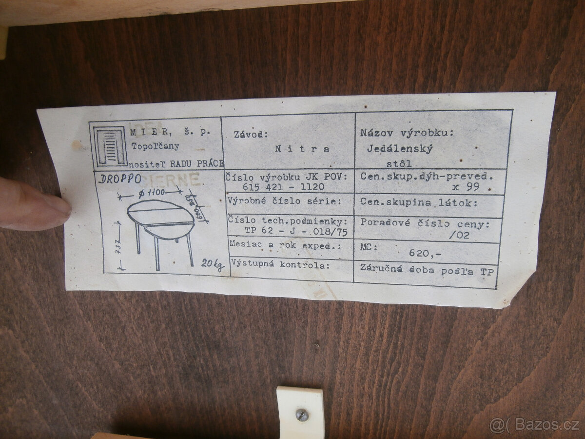 Stůl kulatý RETRO skládací za 500 kč - 11