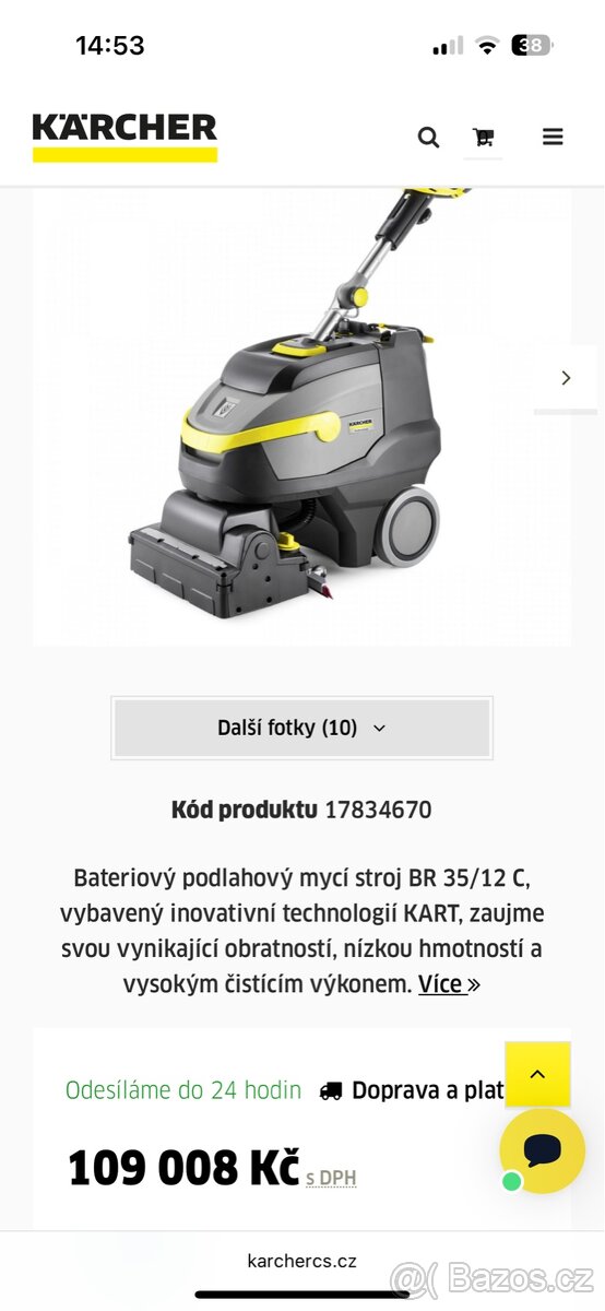 Kärcher BR 35/12 C – předváděcí stroj, TOP stav - 11