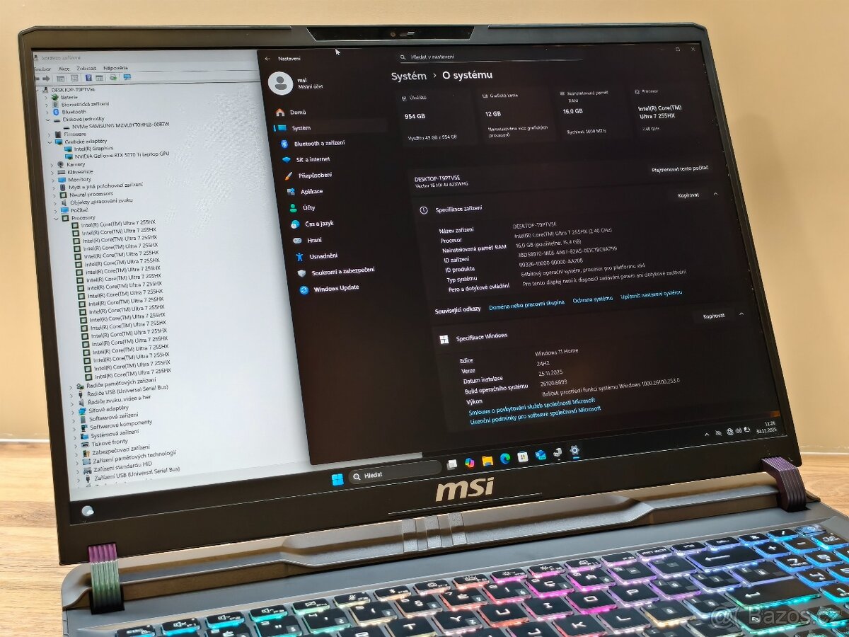 RTX 5070 Ti 12GB_MSI VECTOR 16 HX AI_U7-255HX_16GB_240HZ - 11