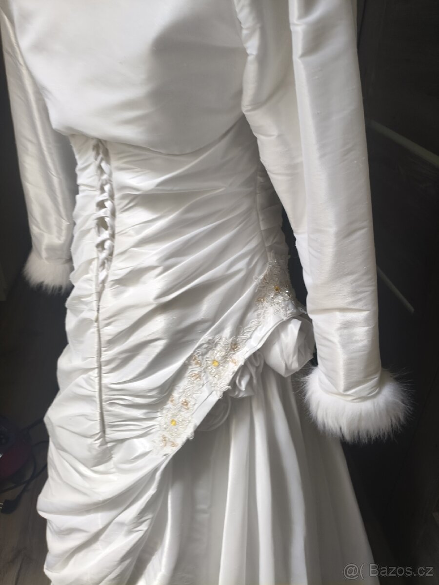 Tradiční svatební šaty 38/40/42 - 11