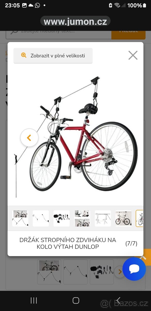 Stropní držák /výtah na kolo dunlop - 11