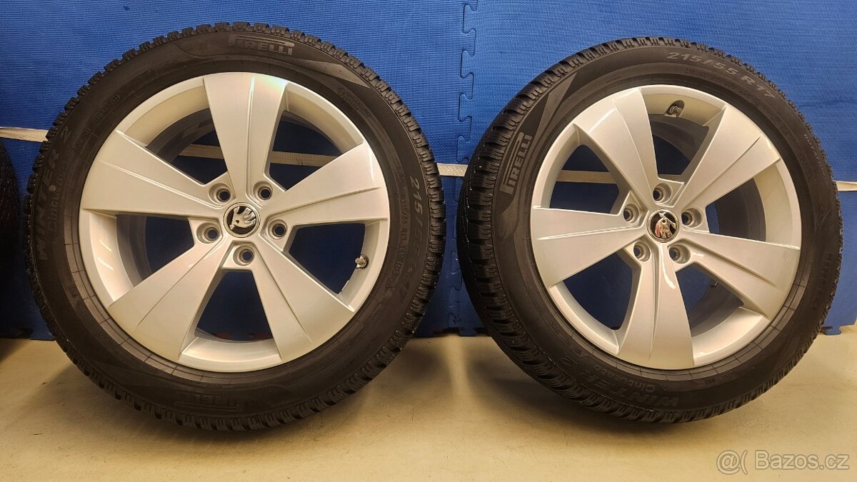 Zánovní zimní alu kola se senzory ŠKODA TRITON 215/55 R17 - 11