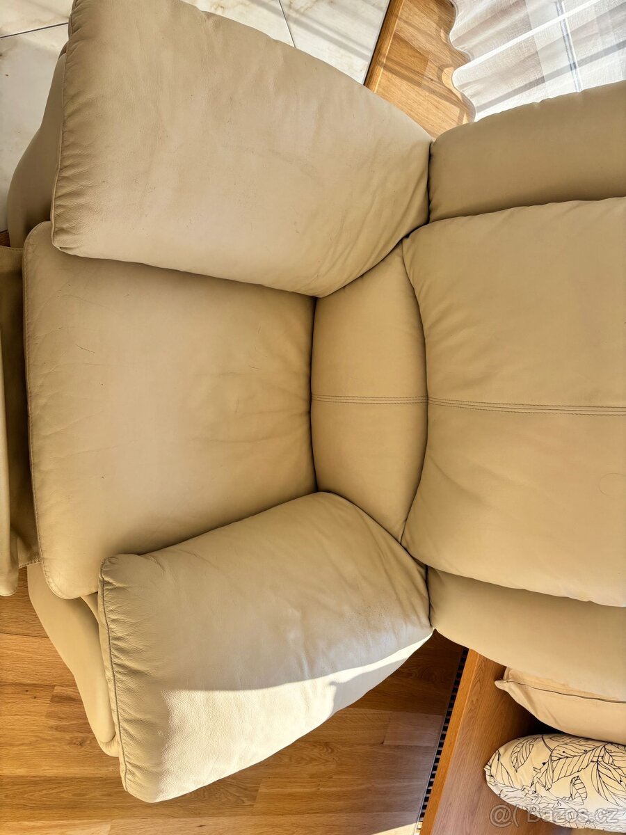 Kožené polohovací křeslo - 11