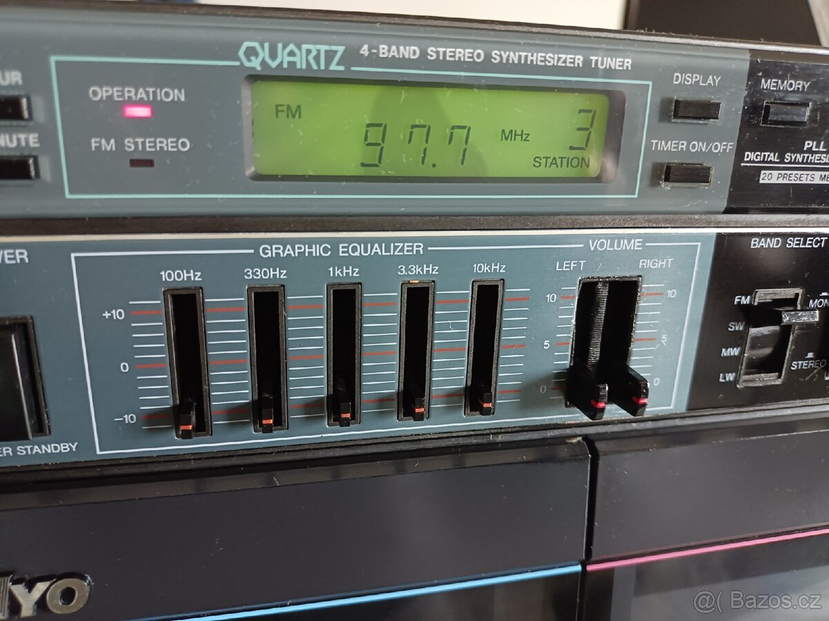 Sanyo MW255L, radiomagnetofon retro 2 kazeťák - 11