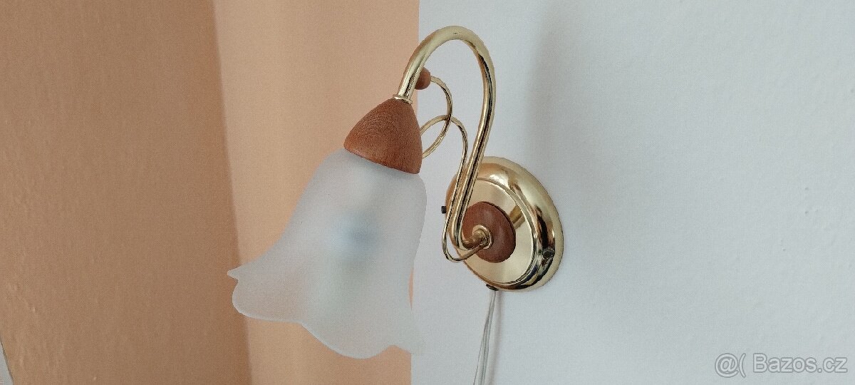 Prodám lustr a nástěnnou lampičku (sada) - 11