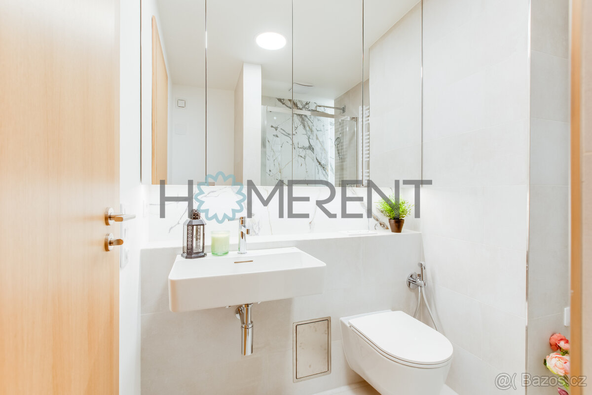 Pronájem moderního bytu 1+kk s balkonem v novostavbě, Černoš - 11