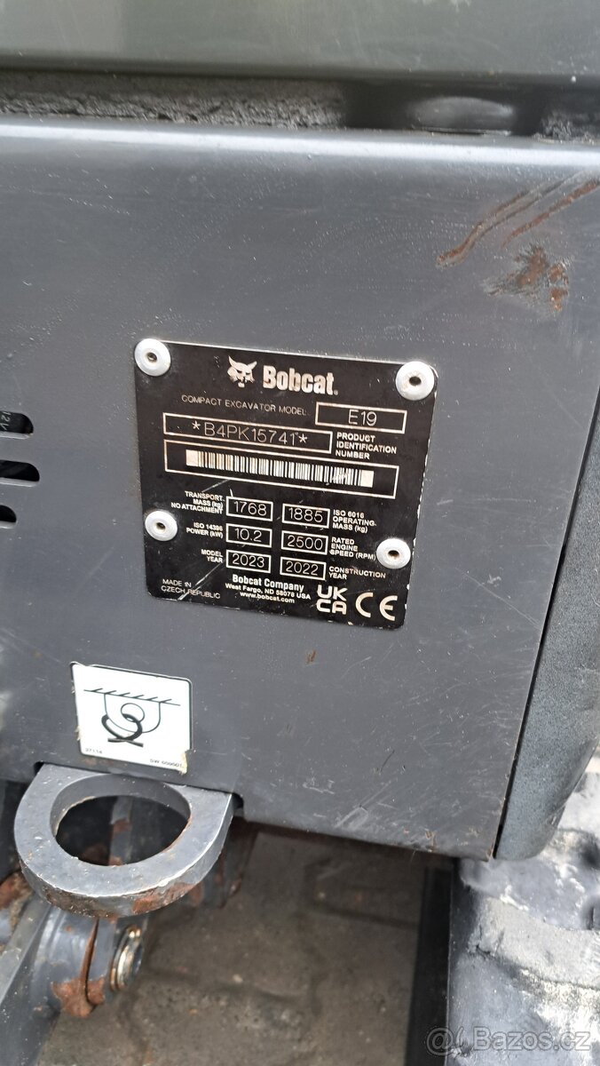 Minibagr Bobcat E19, 2023 r.v. Motor Kubota, 1885kg - 11