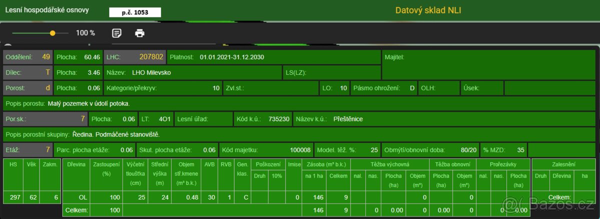 Prodám lesní pozemky v k.ú. Přeštěnice - 11