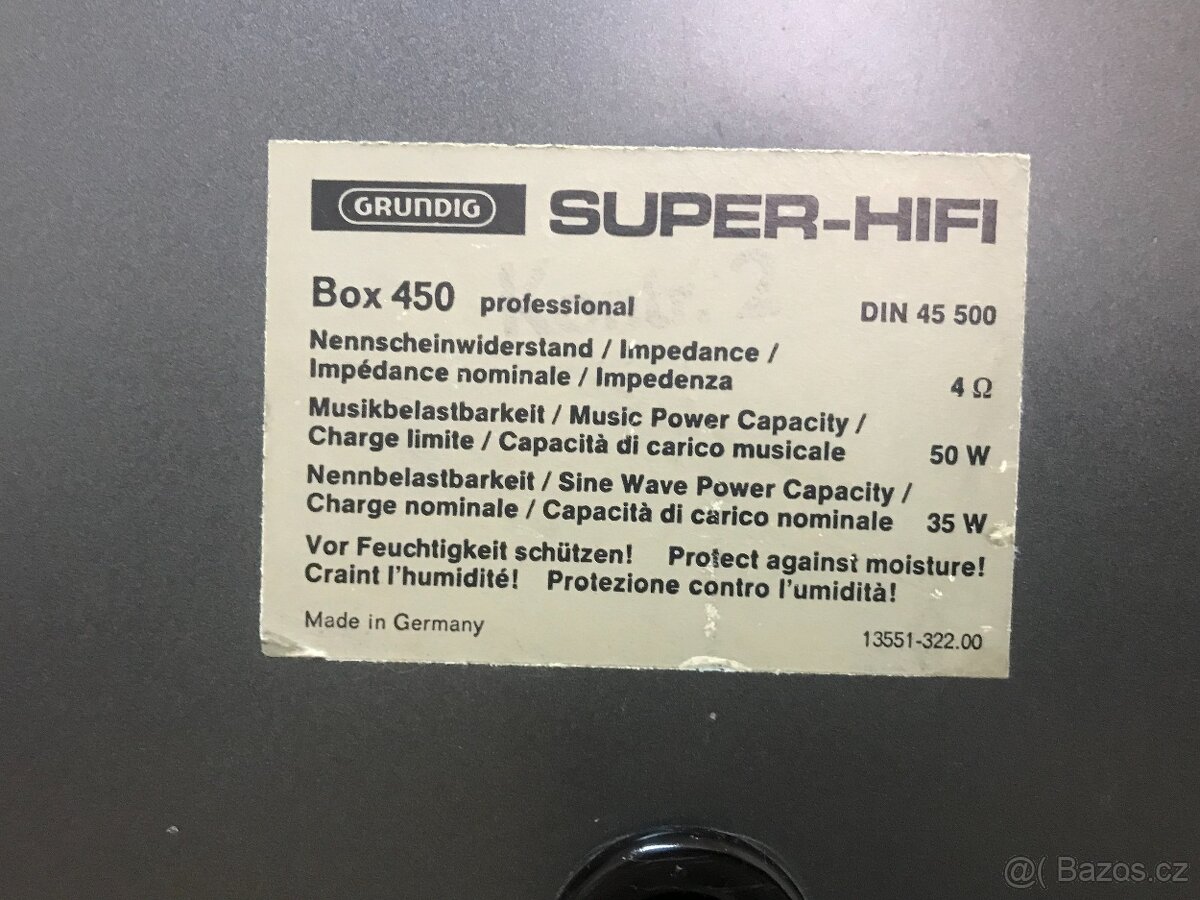 Grundig Super HiFi box 450 profesional - 11