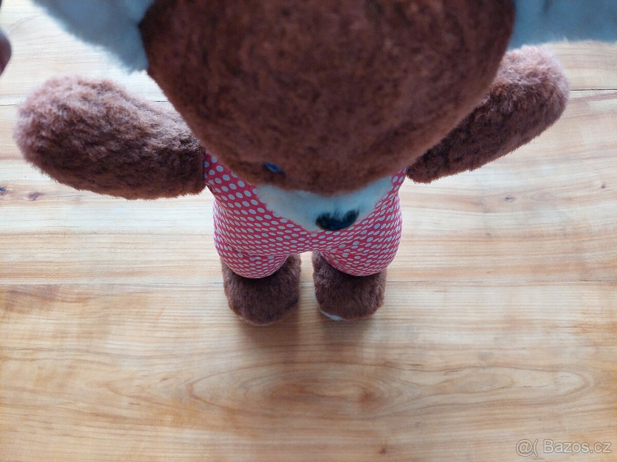 Retro starý plyšák - medvěd medvídek hračka Méda Béďa SLEVA - 11