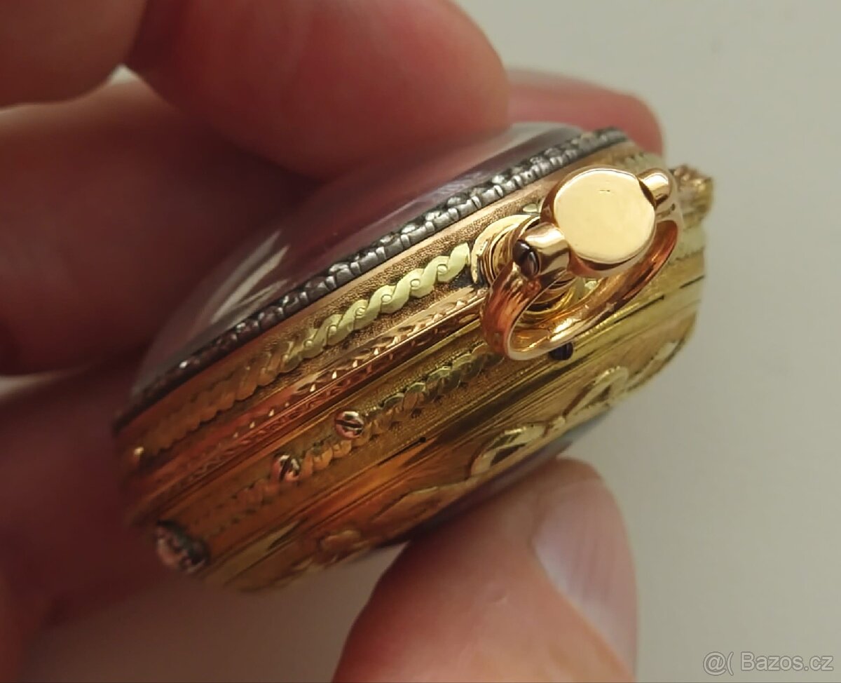 Zlaté kapesní hodinky špindlovky - 11