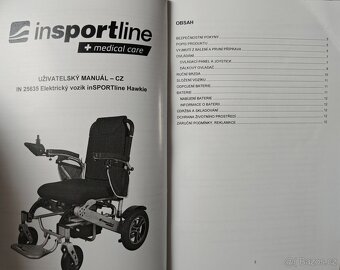 Elektrický invalidní vozík inSPORTline Hawkie + náhradní bat - 11