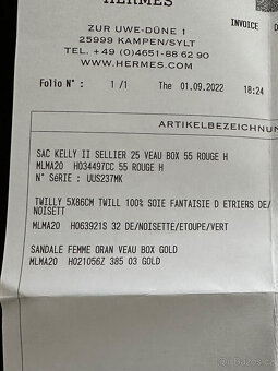 Hermes Kelly Bag 25 Bag Veau Box 55 Rouge H Full Set Hermes - 11
