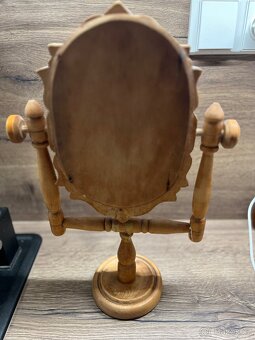 Starožitné dřevěné zrcadlo - 11