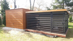 Plechová pozinkovaná garáž 3x5 m, pultová střecha - 11