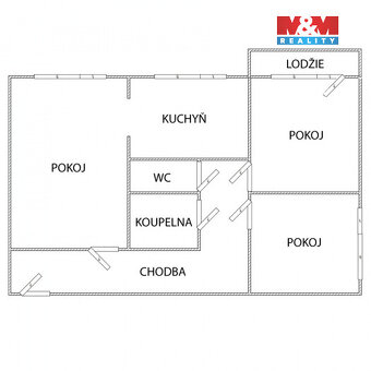 Prodej bytu 3+1, 73 m², Ostrava, ul. Milana Fialy - 11