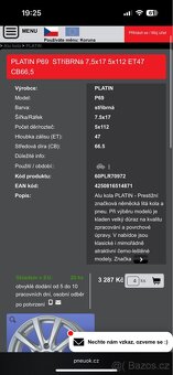 Alu Platin wheels 5x112 R17 Škoda Octavia 3 - 11