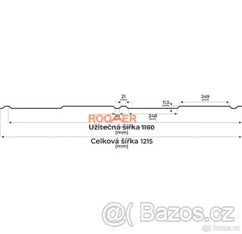 Modulová plechová střešní krytina Britanic Mat od - 11
