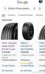 235/50 R 19 Letní pneu pirelli - 11