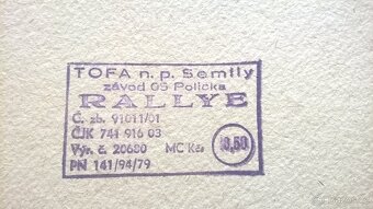Stará stolní hra TOFA Rallye 70. léta - 11
