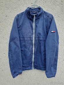 Vintage Tommy Hilfiger bunda modrá unisex pánská dámská - 11