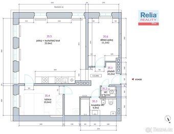 Pronájem nadstandardního bytu 3+kk, 73 m2 s výhledem na radn - 11