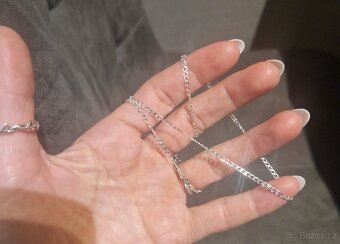 Nový dámský stříbrný řetízek na krk 925 náhrdelník kroucený - 11