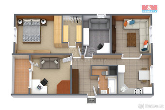 Prodej bytu 4+1, 77 m², Chodov, ul. Husova - 11