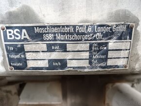 BSA  Fekální přívěs / Cisterna / Nádrž na vodu 6000l - 11
