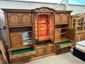 Dubová rustikální obývací stěna 325cm - 11