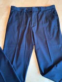 pánský černý oblek - vel. M - slim fit - 11