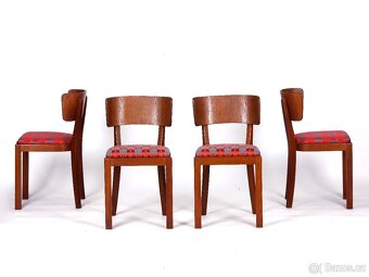 4x jídelní židle  ArtDeco po přečalounění, TOP stav - 11