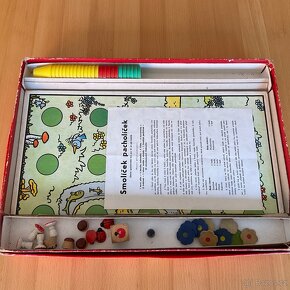 Retro hra- Smolíček pacholíček ( dřevěné kytky) - 11