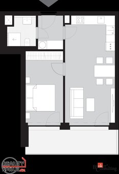 Pronájem, byty/2+kk, 52 m2, Ke křížku 978, Dubí, 27203 Kladn - 11