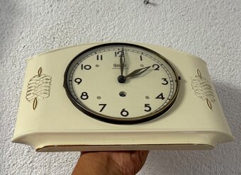 Kuchyňské starožitné keramické hodiny mechanické - 11
