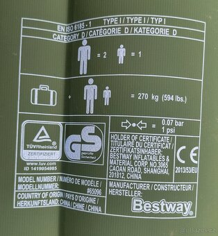 Nafukovací člun Bestway. - 11
