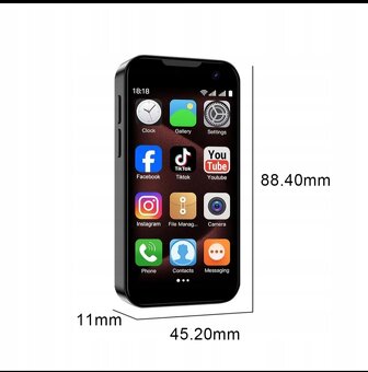 Mini mobilní telefon - nový na 2 sim - 11